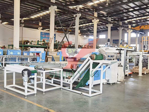 150T LVT地板自动裁断机生产线发货浙江台州客户工厂